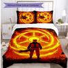 Naruto Uzumaki Pattern Printed 3PCS Bedding Set, Soft Skin-Friendly Washable Duvet Cover & Pillowcases Set