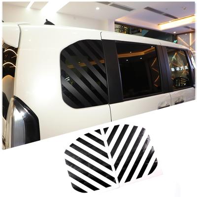 Hcilloend Rear Window Stickers for New Honda Rear Glass Custom Set of 2 Fiber N-BOX JF3/JF4 (2017-2021), Decoration, PVC, Accessories, (Carbon