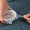 SHOP-STORY - Pack of 6 Universal Stretchable Food Grade Silicone Lids For Square, Rectangular or Oval Containers