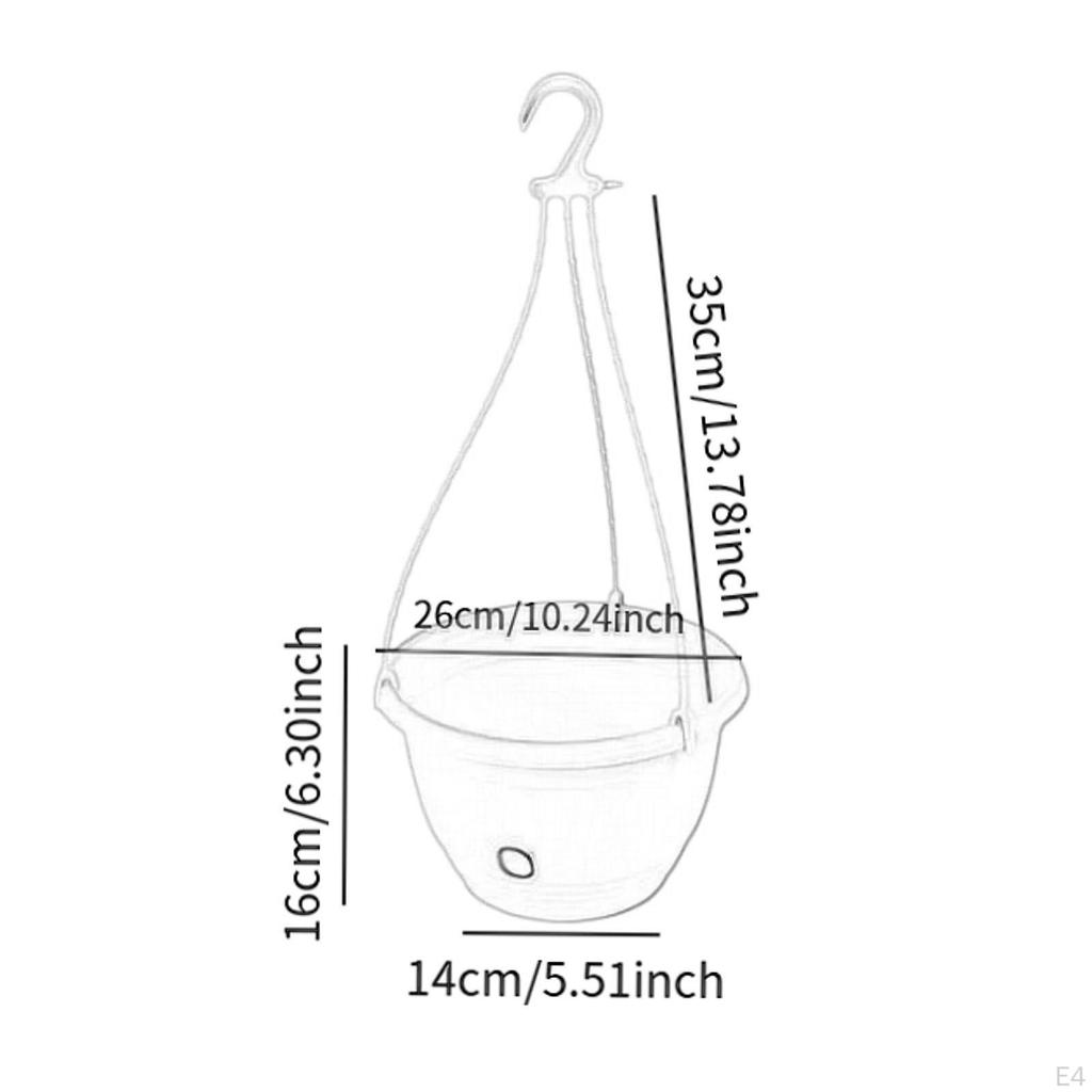 Watering Flower Planter Hanging Modern Design Chlorophytum Pot Plant Double for