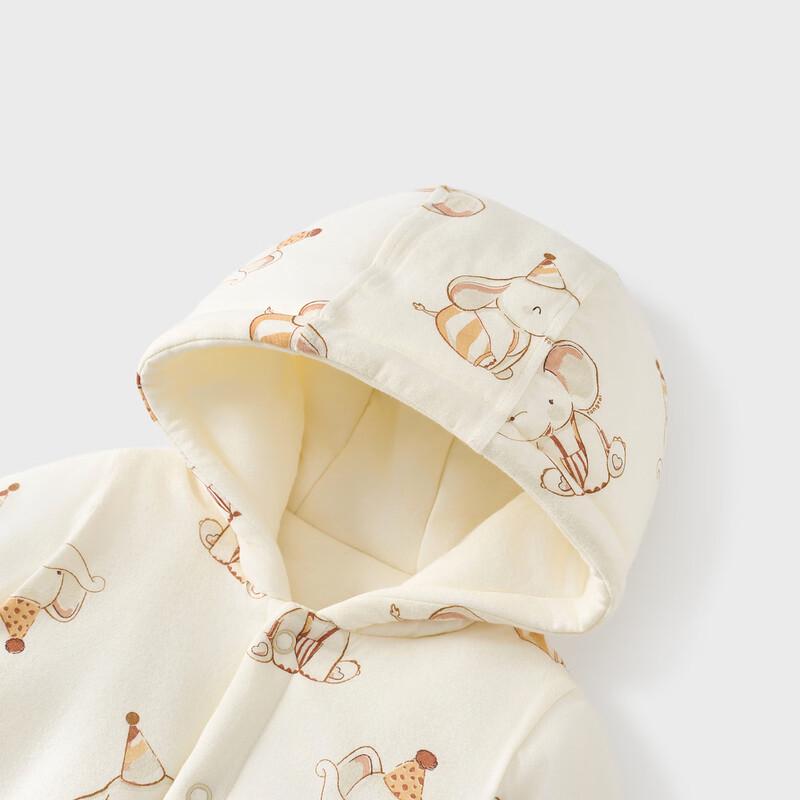 TONGTAI Winter Padded Hooded Baby Romper 59cm