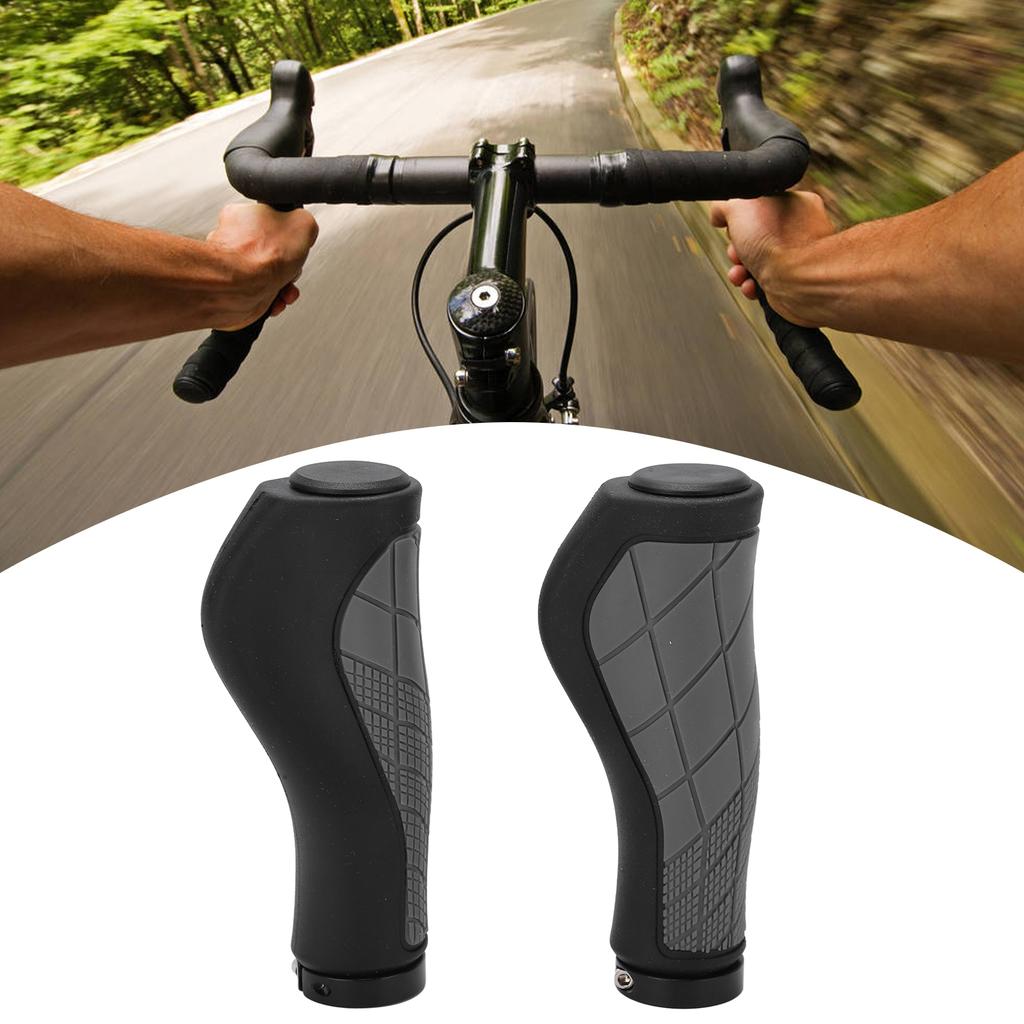 Bike Handle Handlebar Grips Mountain Bike Replacement Handlebar Grip with End   for Replacement Repair