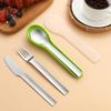 Stainless Steel Portable 3-Piece Travel Cutlery Set: Knife, Fork & Spoon