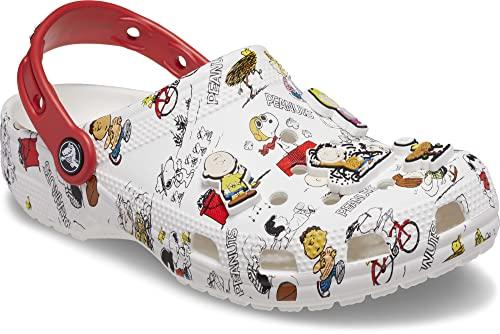 Crocs Peanuts Classic Clogs, Kids', White/Multi, 19cm