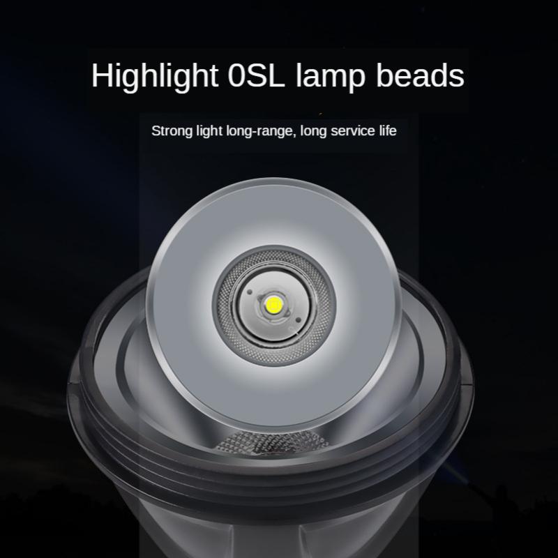 Outdoor Portable LED COB Dual Light Source Flashlight Super Bright Long-Range Tactical Torch USB Rechargeable Emergency Lantern