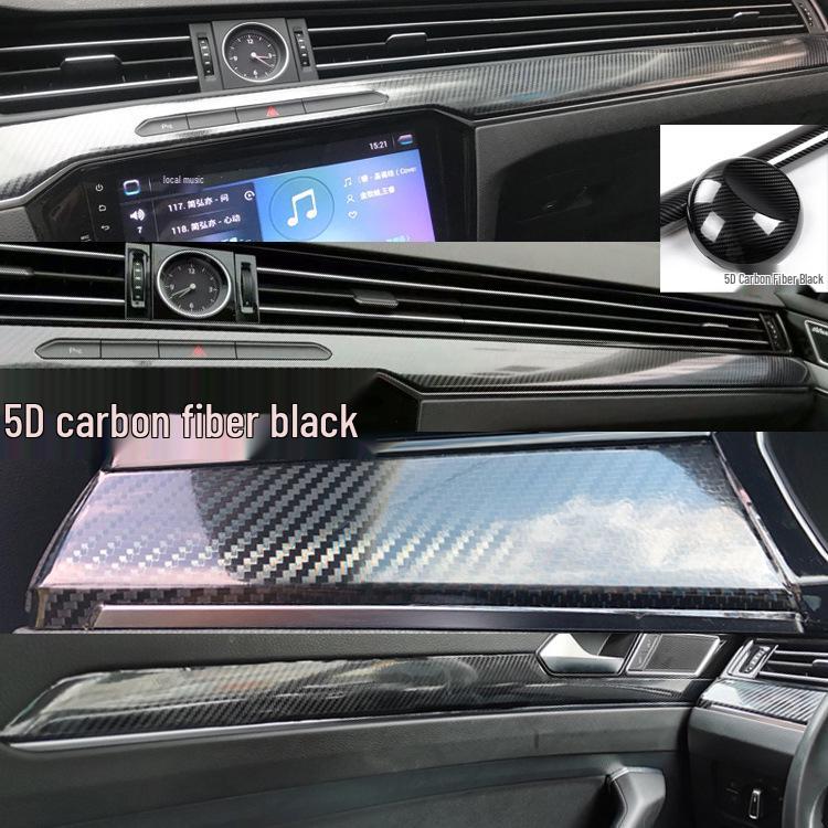 20-21 Magotan Interior Carbon Fiber Trim Kit: Center Console, Gear Shift & Door Panel
