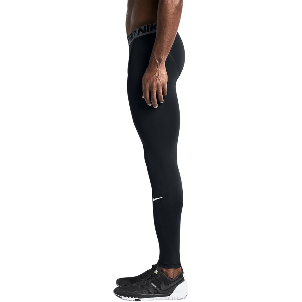 Nike Solid Logo Print Compression Fitness Pants Men Bottoms Black 703098-010
