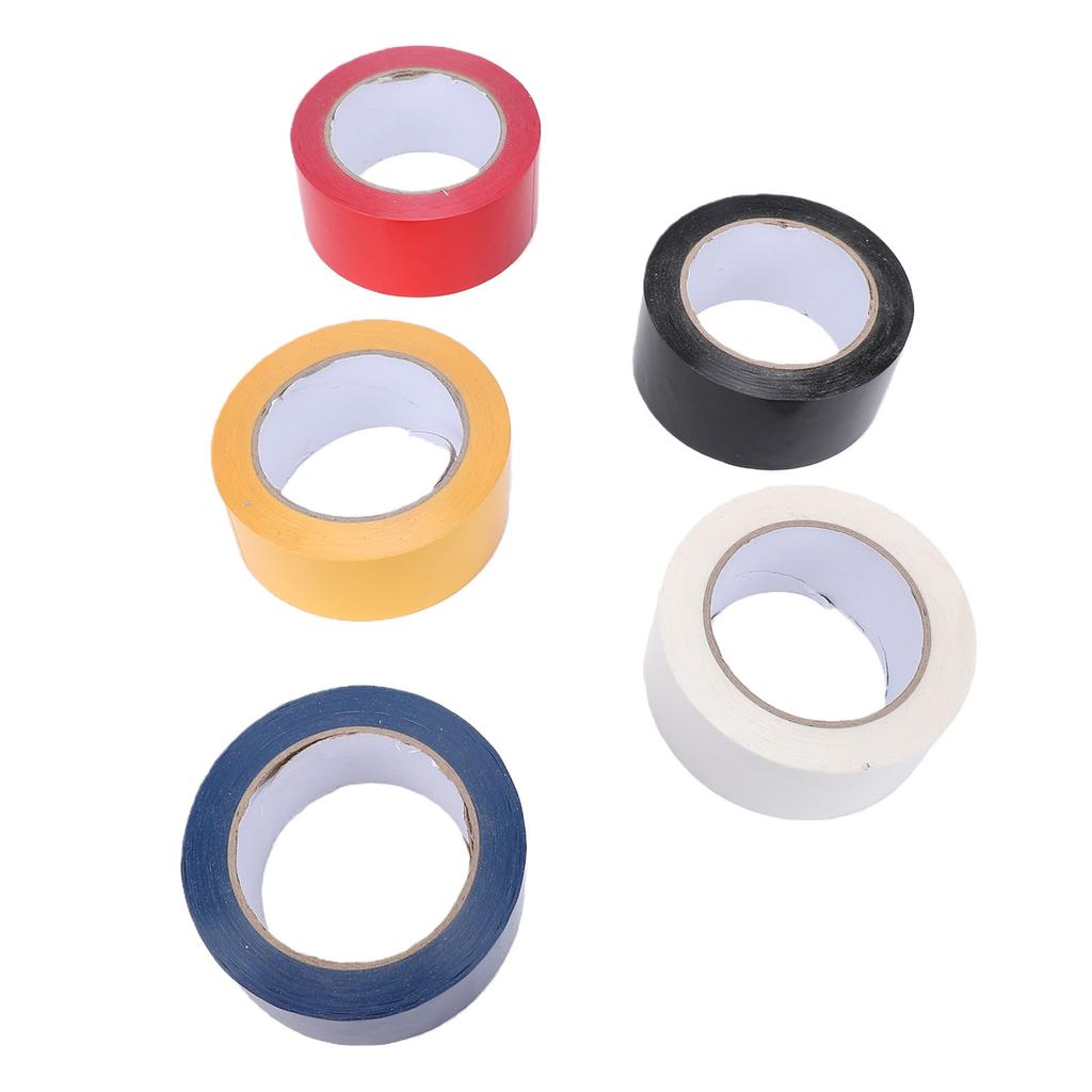 5 Rolls Floor Tape Ethenyl 108FT Total Length Floor Caution Safety Marking Tape for Dance Floors Gym Warehouse Yellow