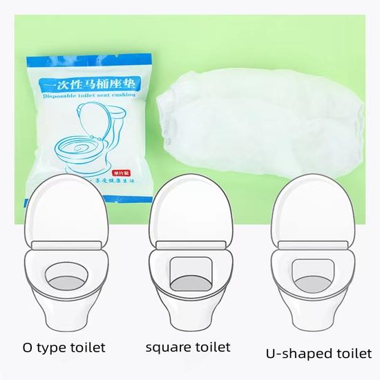 10pcs Travel Disposable Toilet Seat Cover Waterproof Portable Toilet Mat Baby Pregnant Mother, Individually Packed