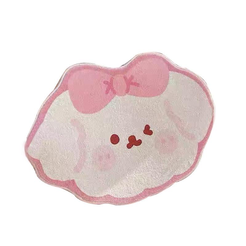 Niedlicher Cartoon Plüsch Teppich in Form für Wohnzimmer Schlafzimmer Dekoration, Polyesterfaser, Maschinenwaschbar, Lustiges Tierdesign, Verschiedene Farben und Größen