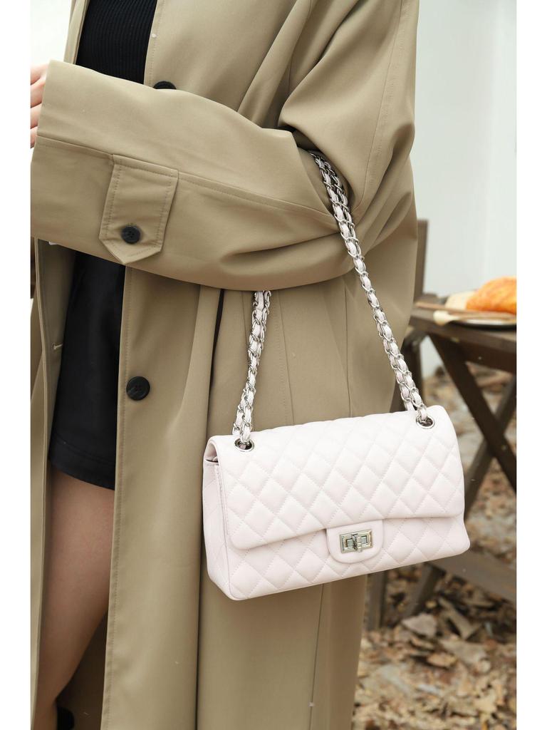 Little Luxury Diamond Lattice Leather Women's Chain Crossbody Bag