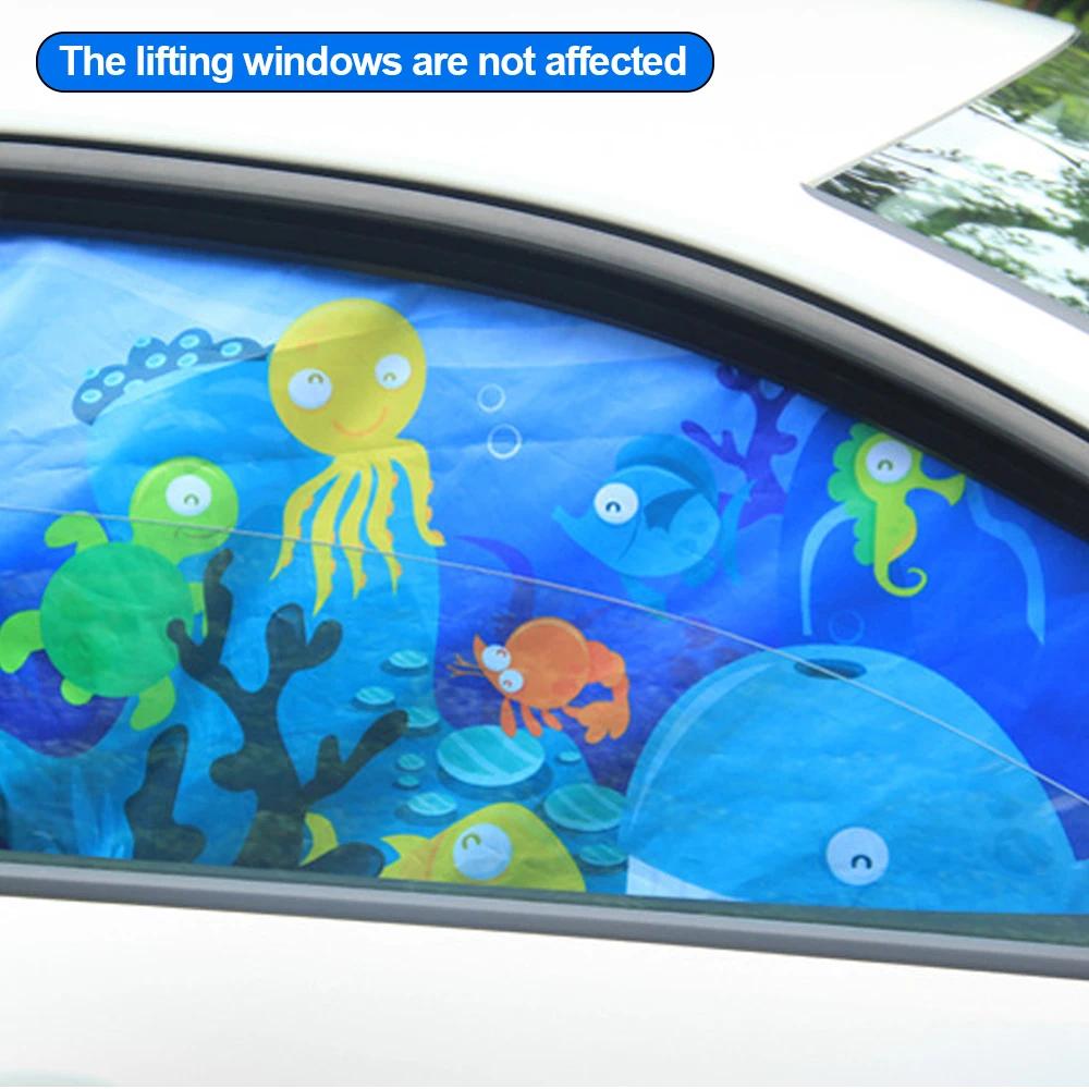 Car Window Shades Mosquito Net Sun Cover Telescopic Magnetic Sunshade UV Protection Block Curtain
