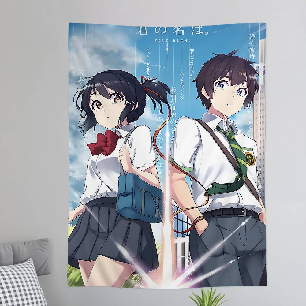Your Name Hanging Bohemian Tapestry Japanese Wall Tapestry Anime Kawaii Room Decor
