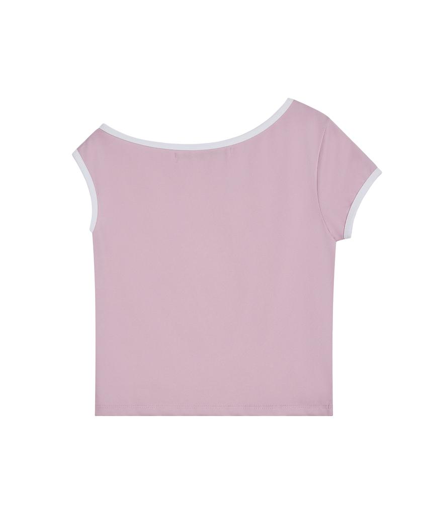 REST&RECREATION One Shoulder T-Shirt - Pink