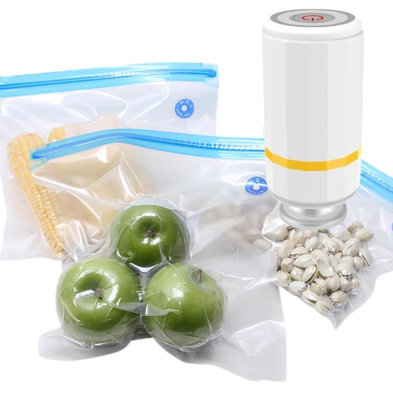 1/5/10Pcs Electric Air Pump Automatic Sealing Machine Multifunctional Vacuum Sealer with Bags for Sous Vide Meal Prep Storage