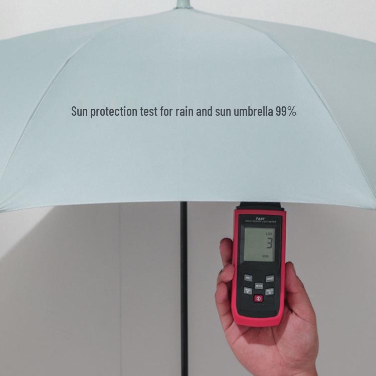 Custom Logo Automatic Umbrella with Straight and Curved Handles – Black UV Protection for Sun and Rain