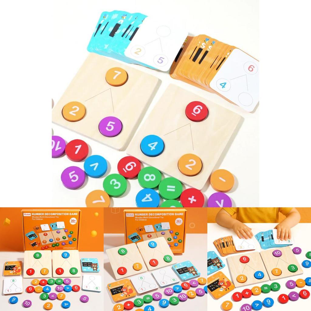 Wooden Math Addition Subtraction Teaching Toy For Kids Educational Learning Game