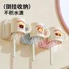 No Punching Wall Hanging Toothbrush Cup Holder Bathroom Dopamine Toilet Plastic Suction Cup Toothbrush Cup Storage Rack