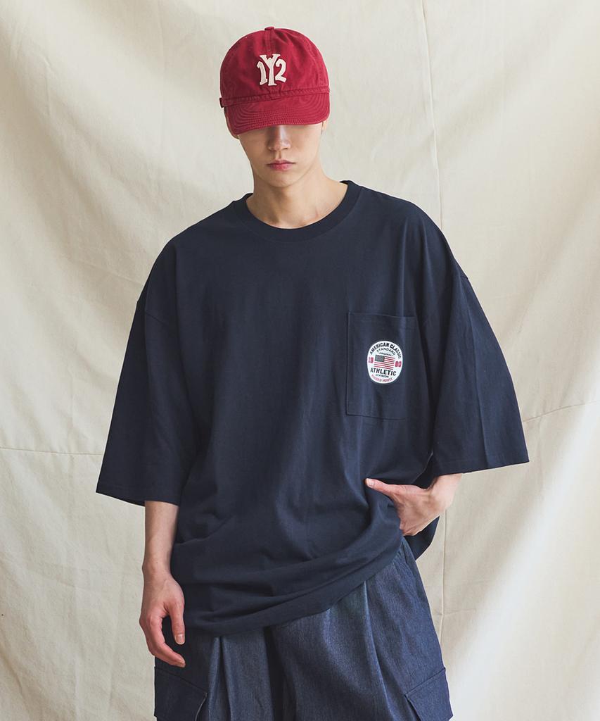 RUGGED HOUSE 20S 1980 Authentic Single Short Sleeve T-Shirt Navy