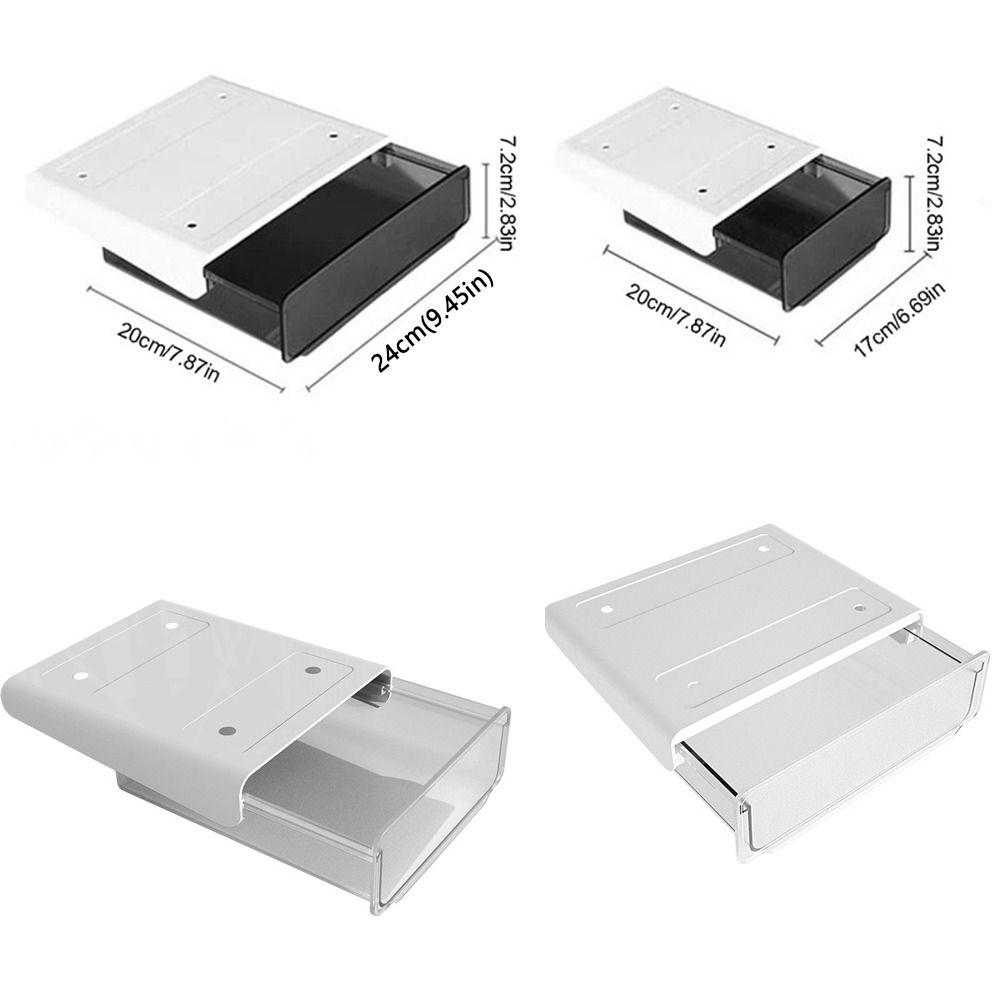 Space Saving Under Desk Drawer Organizer Slide Buckle Hidden Office Organizer  Desk Drawer