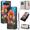 For iPhone 17 Air Wallet Case Pattern Printing PU Leather Phone Cover with Lanyard