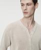 UMARMUNG High Twist Cotton Henley Neck Pullover_Paper