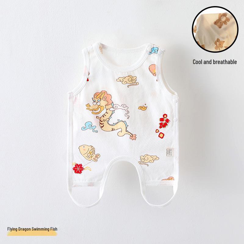 

Хлопковый жилет для новорожденных, бандаж на животик, слюнявчик, ромпер на все сезоны 66cm (3-6 months)