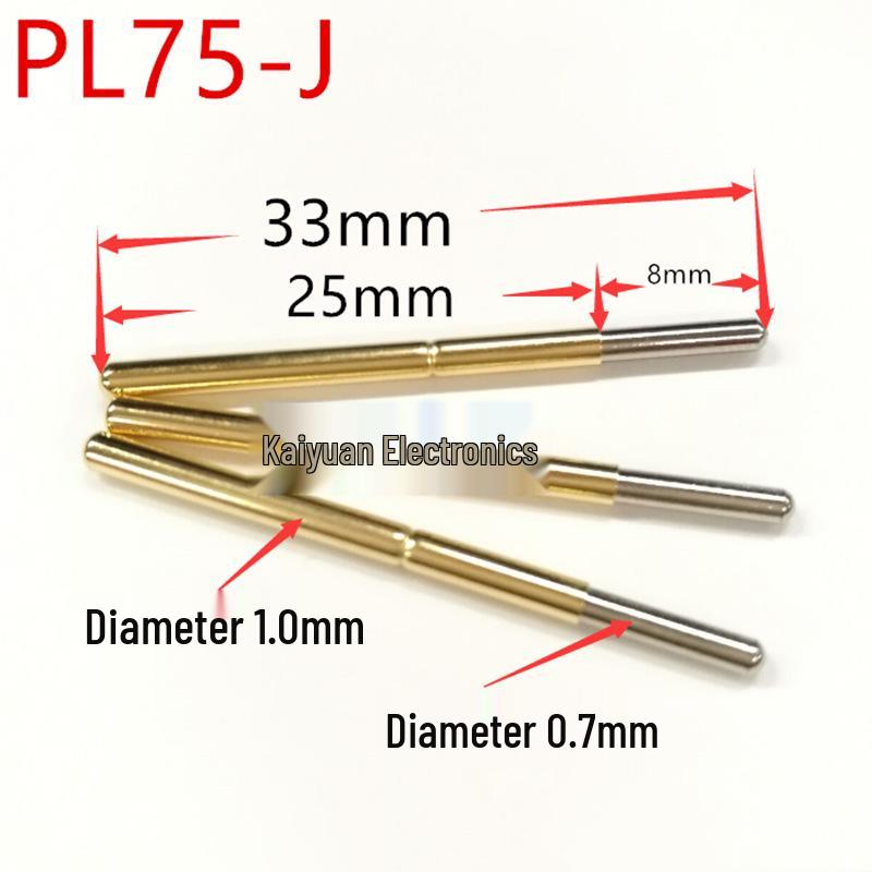 

PL75-J Round Head Test Probe: 1.0mm Spring-Loaded Needle Probe PL75-J (100 pcs)