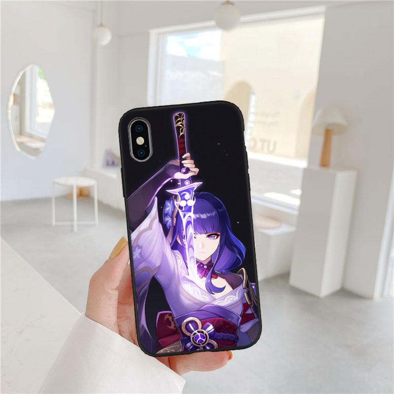 FM26 Genshin Impact Soft Shell Phone Case for iPhone 16 15 14 13 12 Pro Max Plus Mini