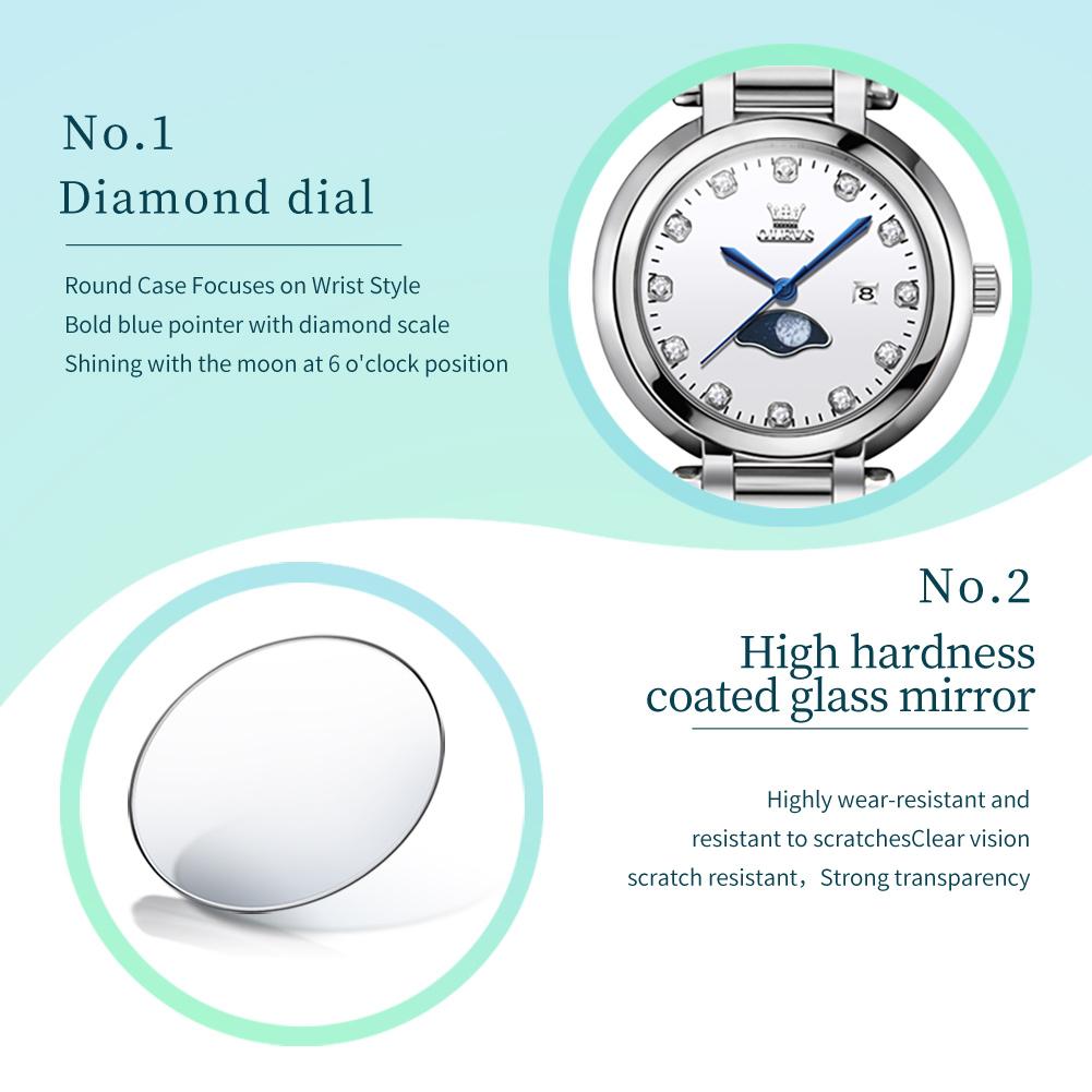 OLEVS Značkové dámské hodinky Dámské hodinky na vysoké úrovni vzhledu Módní Nike Vodotěsné Quartz Dámské hodinky