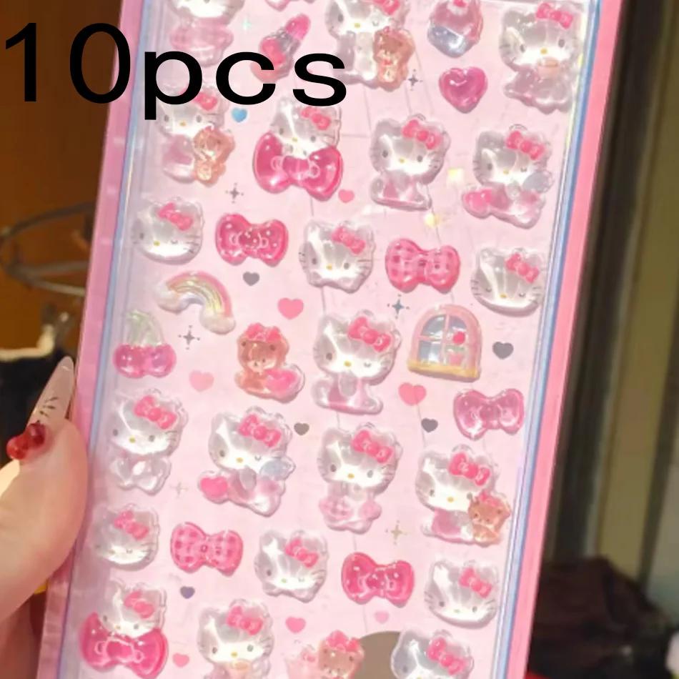2026 Anime Hellokitty Hangyodon Cinnamoroll 3Dtransparent Jelly Sticker Crystal Decorative Stickers Children's Phone Casesdiy