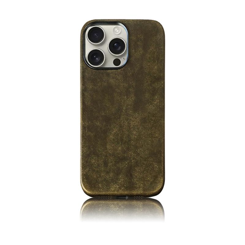 PUEBLO Vintage Leather MagSafe Drop-Proof Case for iPhone 16 Pro Max