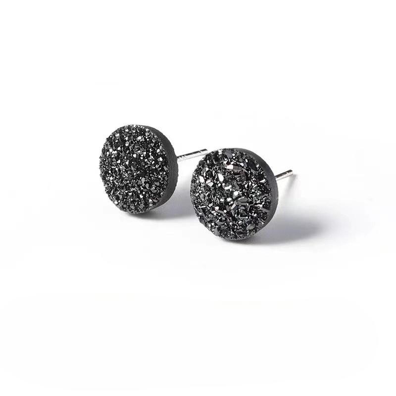 

Earring for Men, Cool Style, Niche and Simple, with A Unique Personality. Student-style Earrings, Jewelry for Women. 8mm чёрный