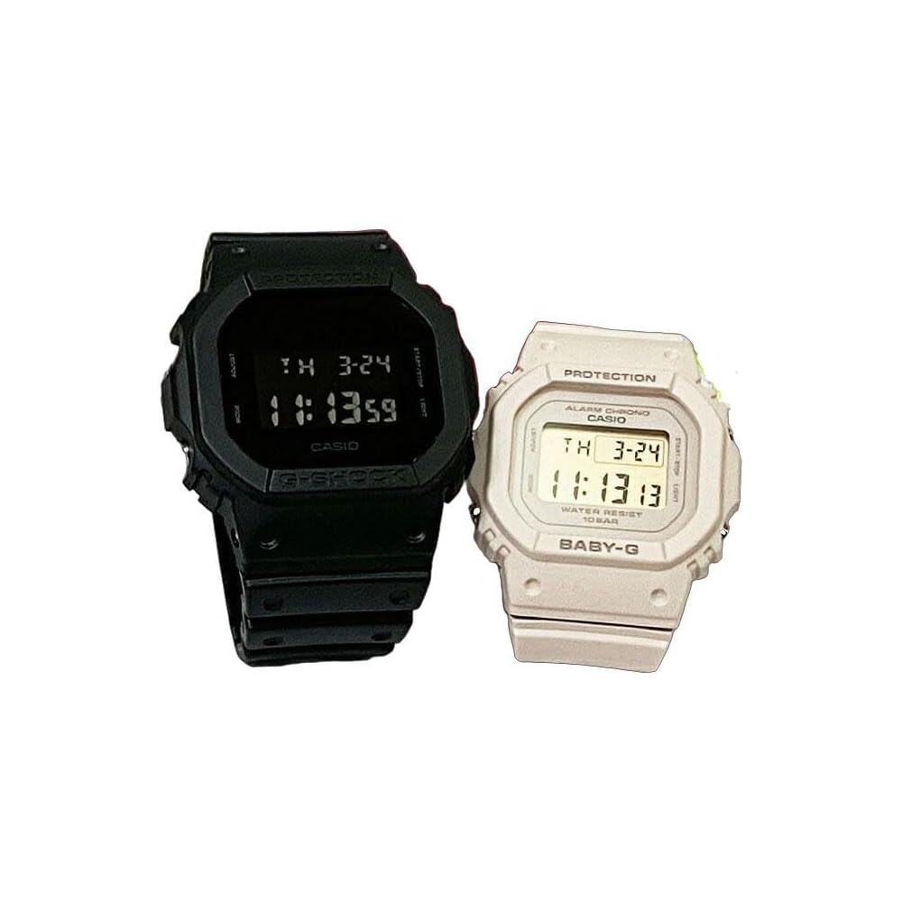 Casio G-Shock Baby-G Quartz Digital Watch Set DW-5600UBB-1JF BGD-565U-4JF with Original Pair Case