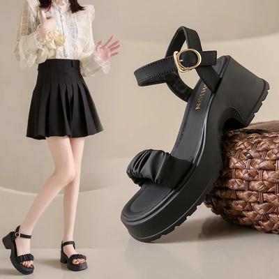 Fashion Fairy Style Thick Heels for Summer Wear In 2025, New Small and Thick Soles with Fashionable Beach Sandals