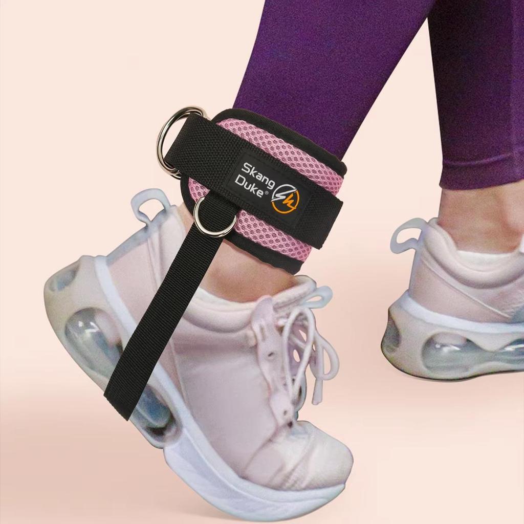 OLIKEI Gym Fitness Ankle Strap Double D-ring Buckle Adjustable Ankle Cuffs Cable Machines Ankle Support Workout Hip Leg Muscle Training Ankle Braces