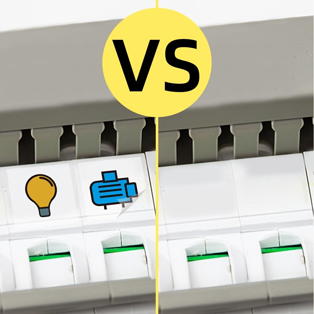 70pcs/Set Electrical Panel Label Stickers | White Power Distribution Box Electrical Screen Panel Circuit Breaker Reminder Stickers Convenient