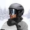 Odoland Skihelm und Schneebrille Größe Snowboardbrille Flach Aufprall UV Erwachsenengröße L Set, Einstellrad, Helm, Kompatibel, Linse, Winddicht,