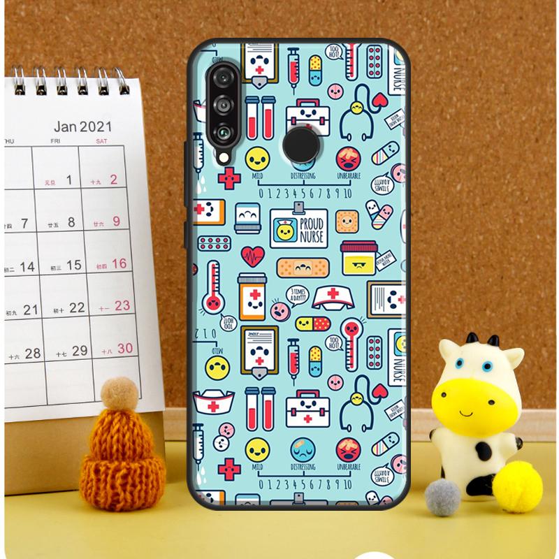 Cartoon Doctor Nurse For Huawei Nova Y61 Y60 Y70 Y72 Y73 Y90 Y91 12i 11i 3i 7i 8i 9 10 SE P20 P40 P30 Lite Case