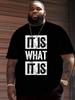 Plus Size Men's Graphic Tee, Bold Statement Style