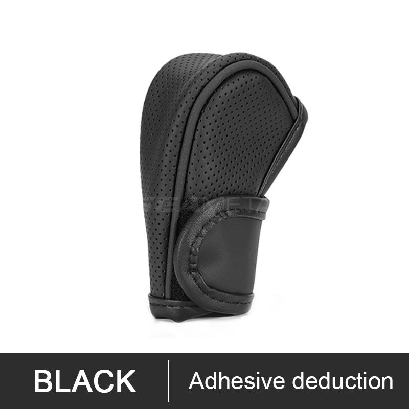 SEAMETAL Universal Car Gear Shift Collars Interior Gear Shift Knob Covers Genuine Leather Gear Sleeve Protector Accessories