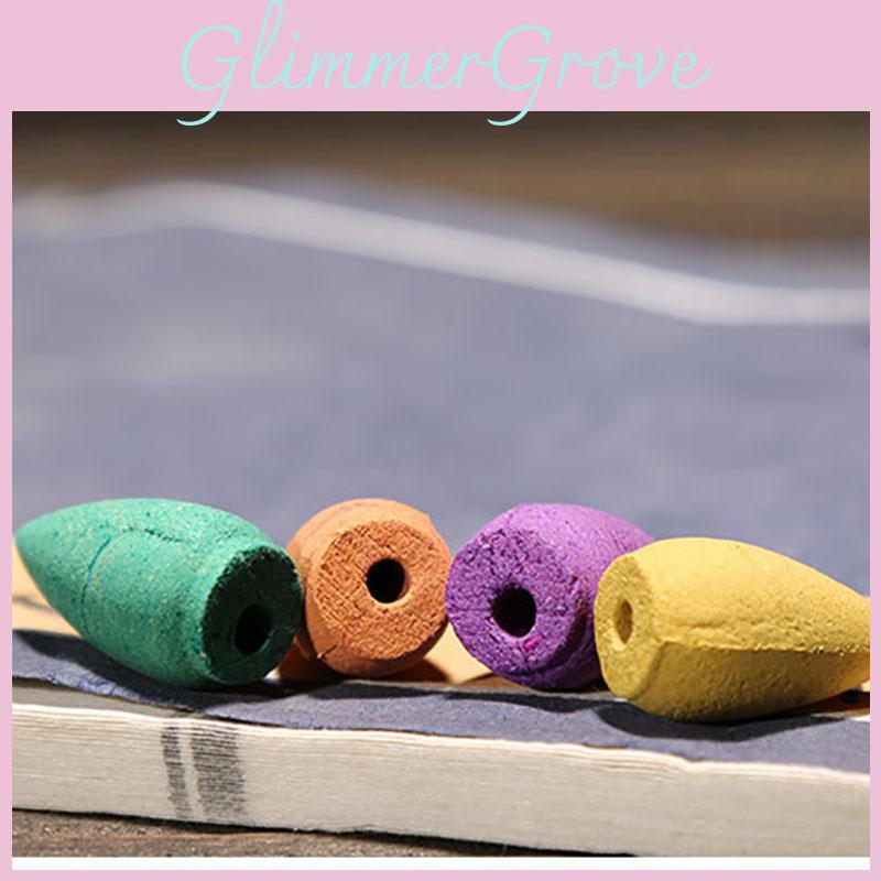 Exquisite Buddhist Incense Burner With Smoke Backflow Ceramic Glaze Censer Cone Holder