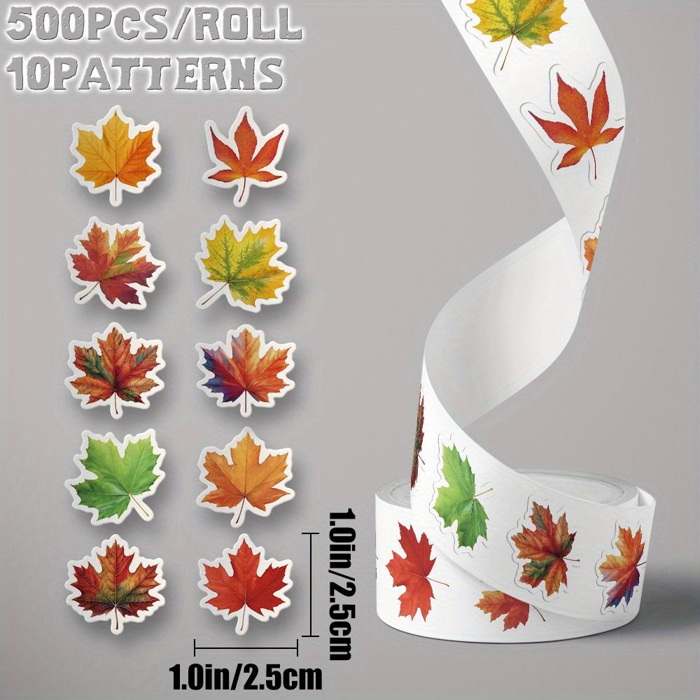 Maple Leaf Themed Stickers Perfect for Holiday Gifts, Party Decorations, Back To School, Class Rewards, Birthdays, Skateboards, Luggage, Bikes
