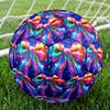 1 Stück Regenbogen Fliege Thema Fußball, Größe 5, Leichtes PVC, Fußball für das Training im Freien, Geschenk j61463