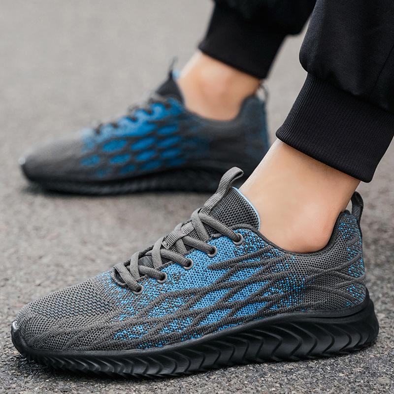 YRZL Men Shoes Mesh Sneakers Men Sneaker Casual Mens Shoe Tenis Trainer Breathable Sports Shoes Fashion Running Shoes for Men