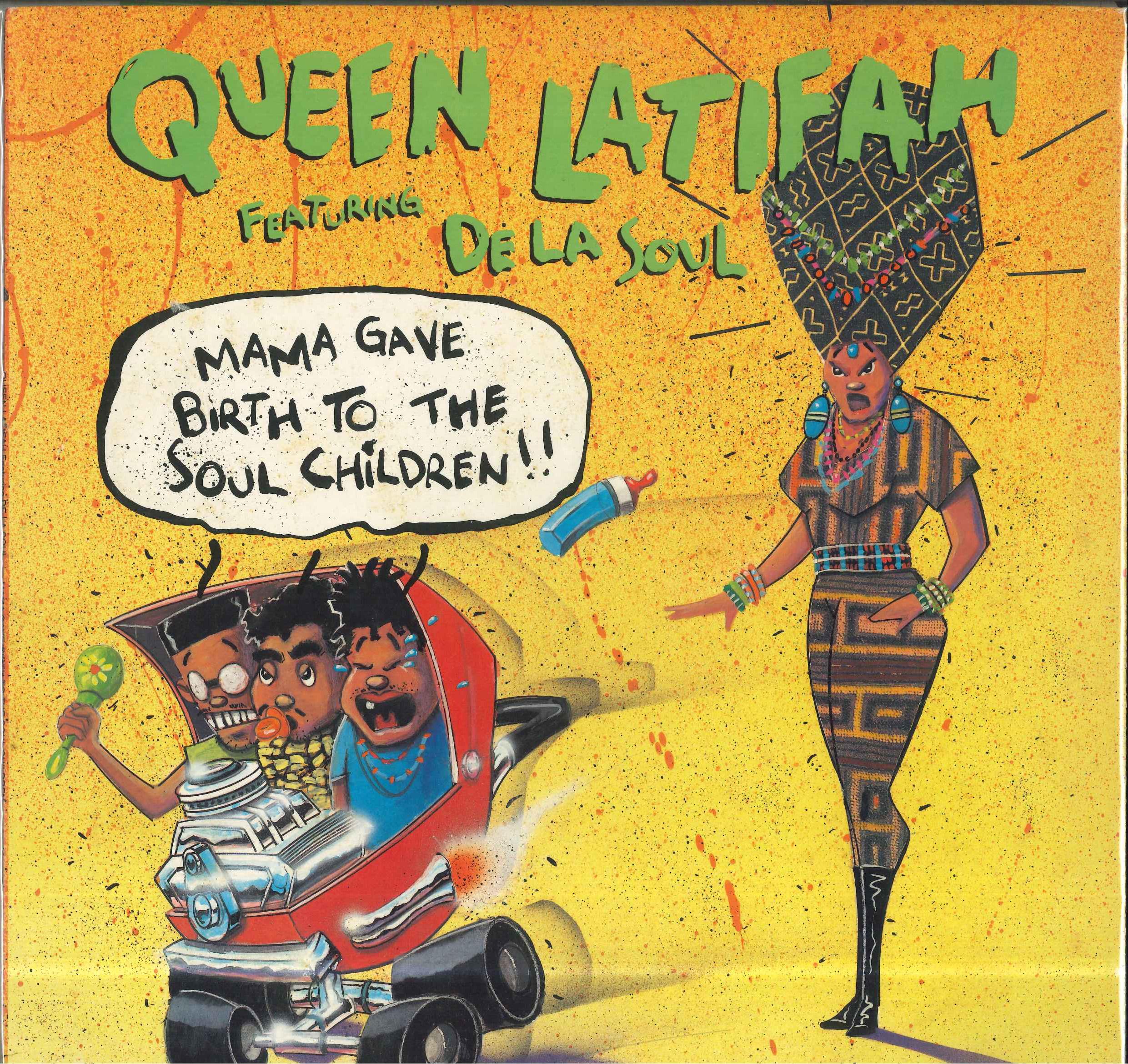 

12inch Record QUEEN LATIFAH DE LA SOUL Mama Gave Birth To The Soul Childre TB957 Tommy Boy 1990 US Rap HipHopRB Used