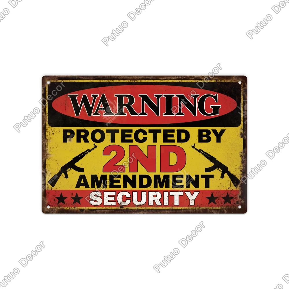 Putuo Decor Vintage Metal Tin Sign Rustic Wall Art for Farmhouse Porch Living Room Perfect Independence Day th of July Gift H