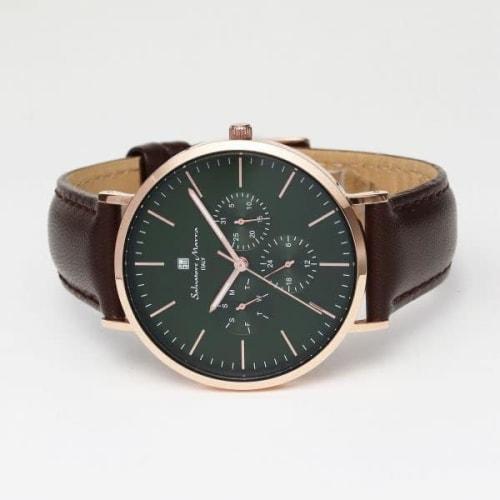 Salvatore Marra Stainless Steel Multi-Calendar SM22102-PGGR Men's