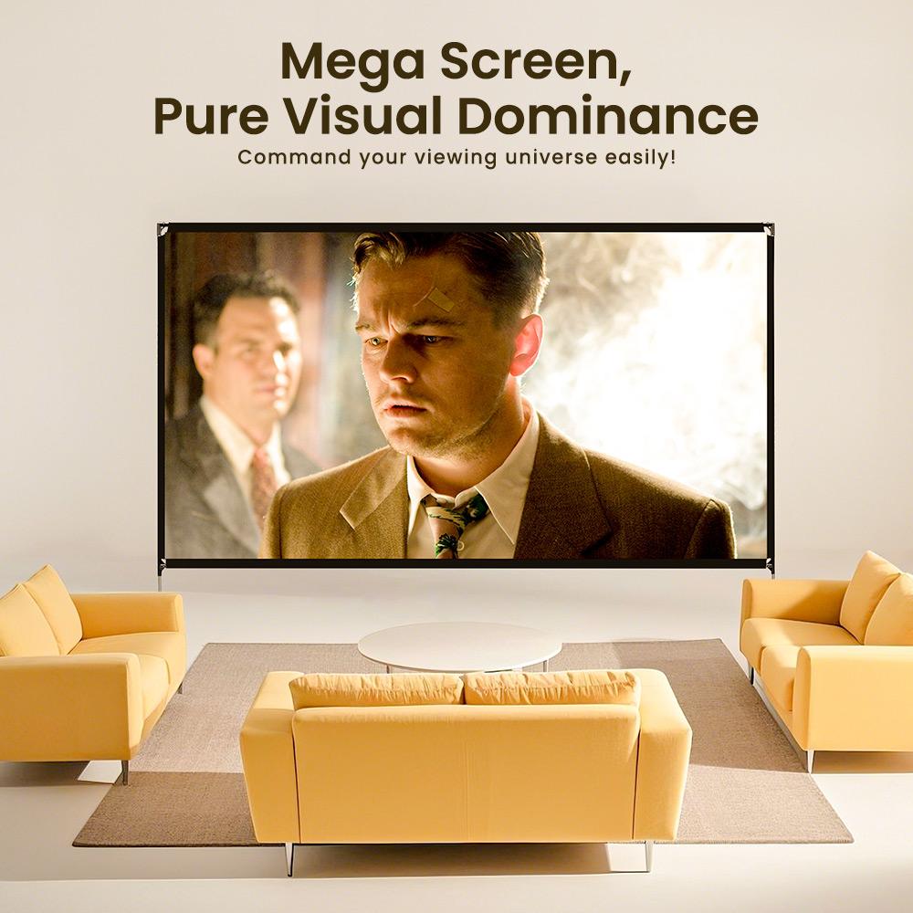 ETOE 120" Portable Projection Screen – 4K Ultra-HD, 160° Viewing Angle – Outdoor Cinema & Camping