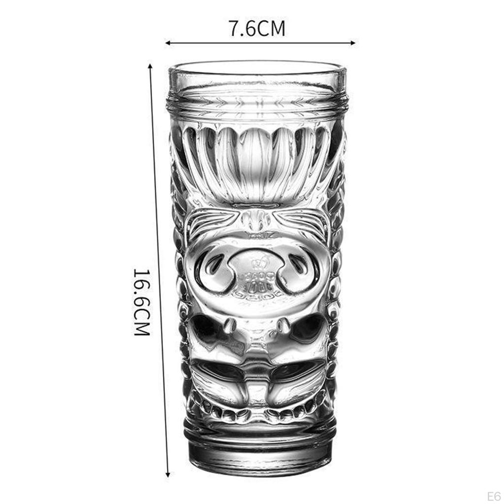 Elegant Gothic Tea Glass Set for Halloween Party Decor - 420ml Capacity